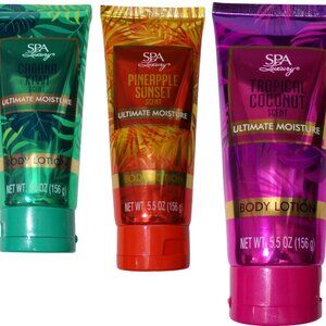 Spa Luxury Cabana Kiwi, Pineapple Sunset, Tropical Coconut Ultimate Moisture Set